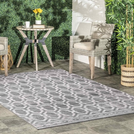 Nuloom Fae Geometric Machine Washable Indoor/Outdoor Area Rug 8ft BIFR02B-S808